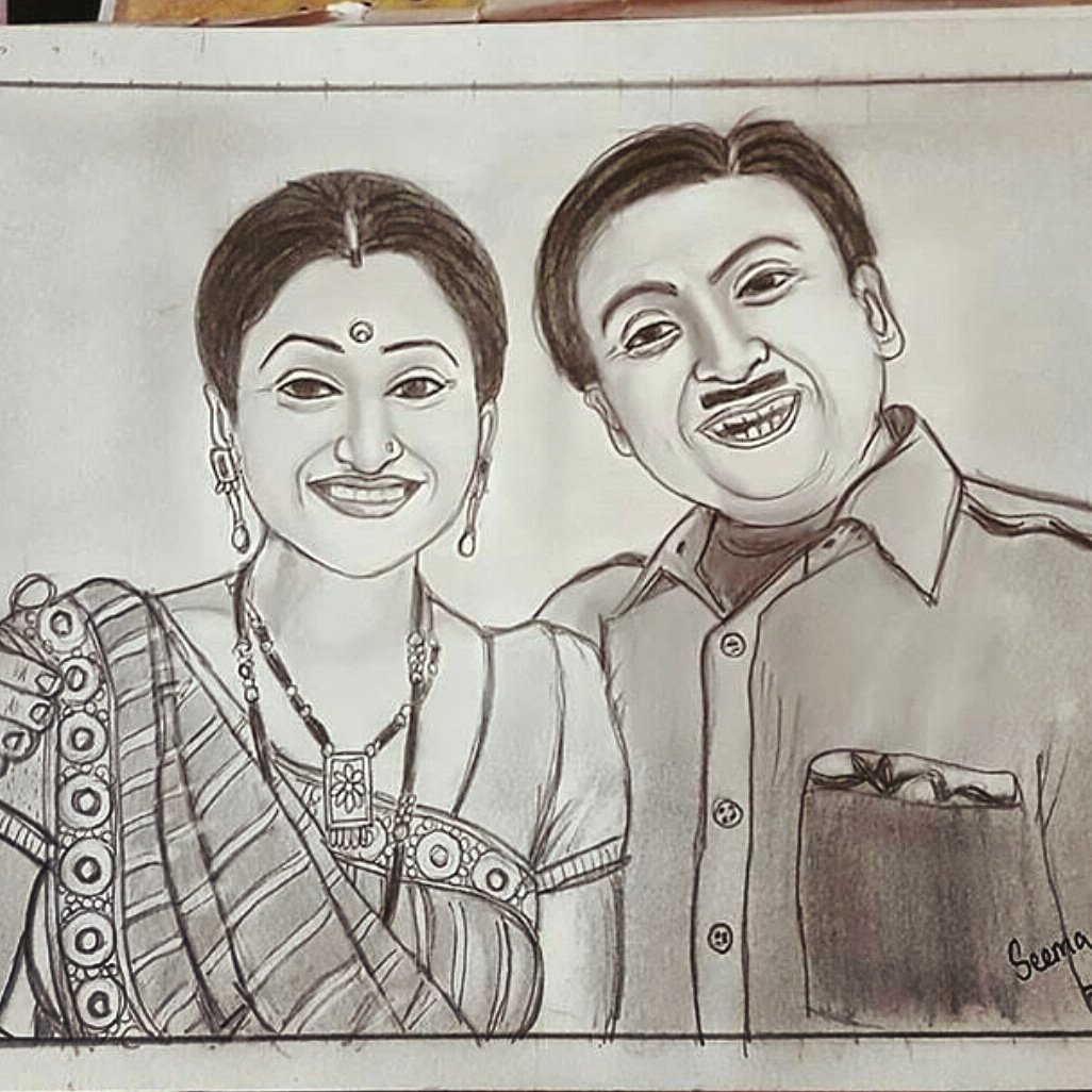 Jethalal Celebrity Art Drawing