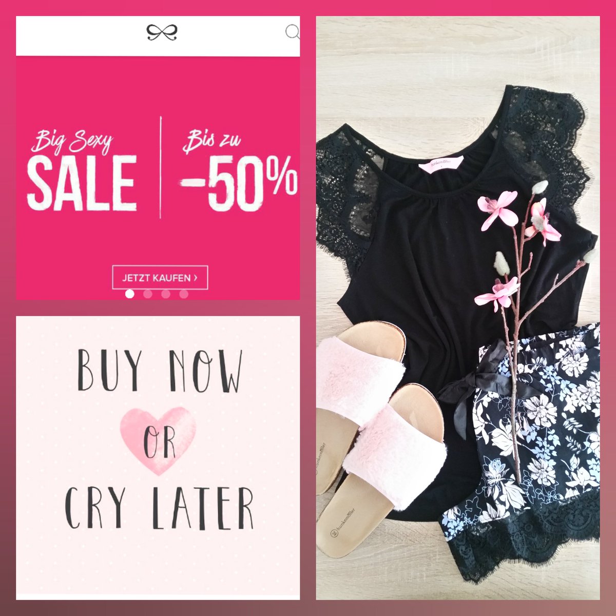 Big Sexy Sale started today <a href="/hunkemoller/">Hunkemöller</a>...and I could't resist! Totally in love with my new pj😍 Buy your bras, bikinis and nightwear 🛍 with great discount now...or cry later😭!