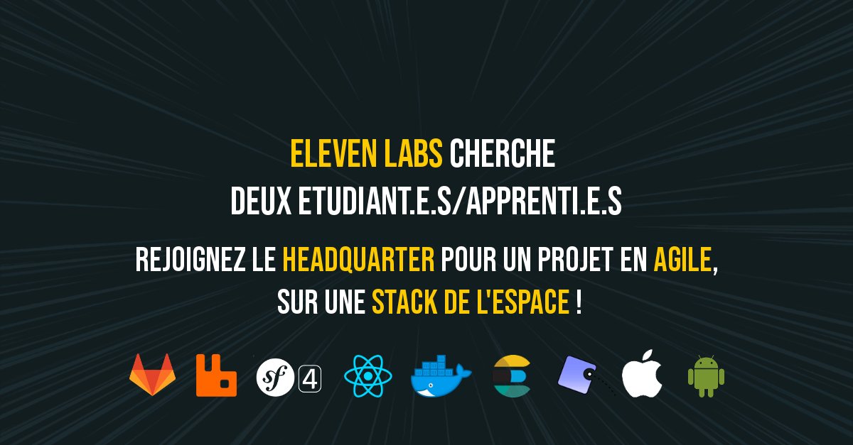 Eleven_Labs's tweet image. #JOB🎒Nous cherchons 2 Etudiant.e.s développeurs(es) pour rejoindre l‘expédition spatiale.
🐋La stack technique du projet : #Symfony4, @reactjs, #RabbitMQ, #ElasticSearch, #Docker ...
PSSSt ! Pour les missions 💎 &amp;amp; le cadre de travail 🚀. 
Par ici 👉 mailchi.mp/eleven-labs/iw…