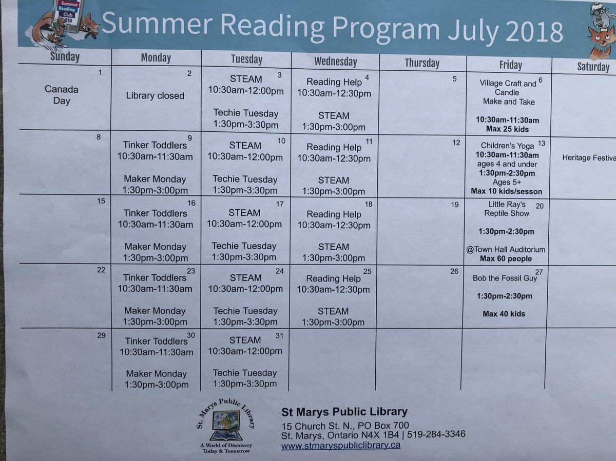 3wlittlefalls's tweet image. Happy Last Friday! Make sure you visit the @StMarysPL this summer! #summerprogramming