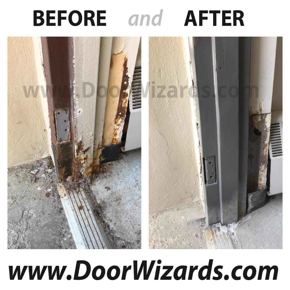 doorwizards's tweet photo. Door Wizards can repair, replace, or modify existing metal, steel &amp; aluminum frames as we did here in our Queensway &amp; East Mall project.  We can work with the existing openings in your building to save your organization valuable time and money.  #constructiontoronto #construction https://t.co/cCMP0aFYPn