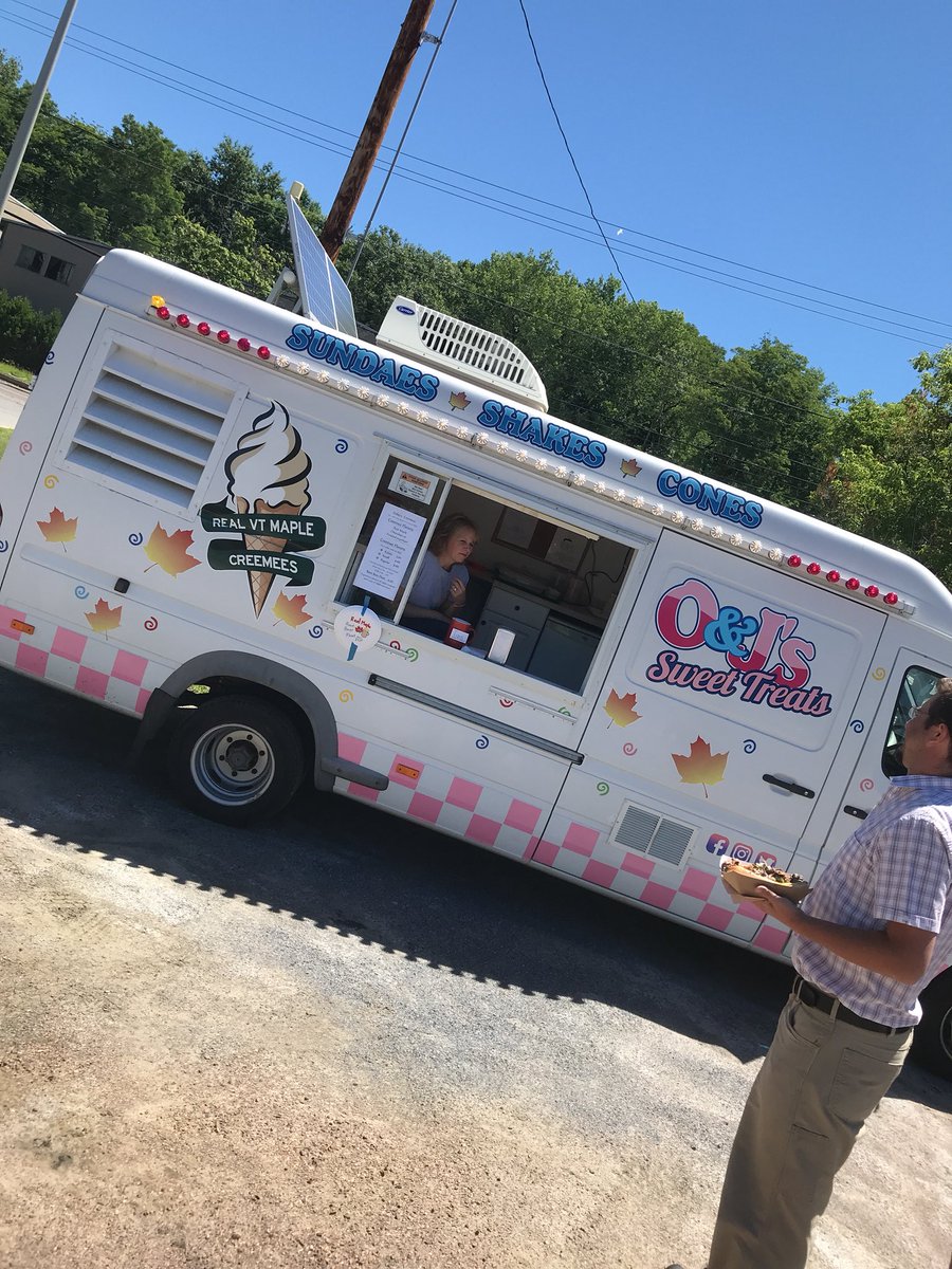 Set up on Electric ave just off Pine st in Burlington.  Stop on by for a real #vermont #maple #creemee.