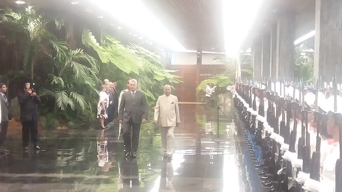 Recibimiento oficial del presidente de la India