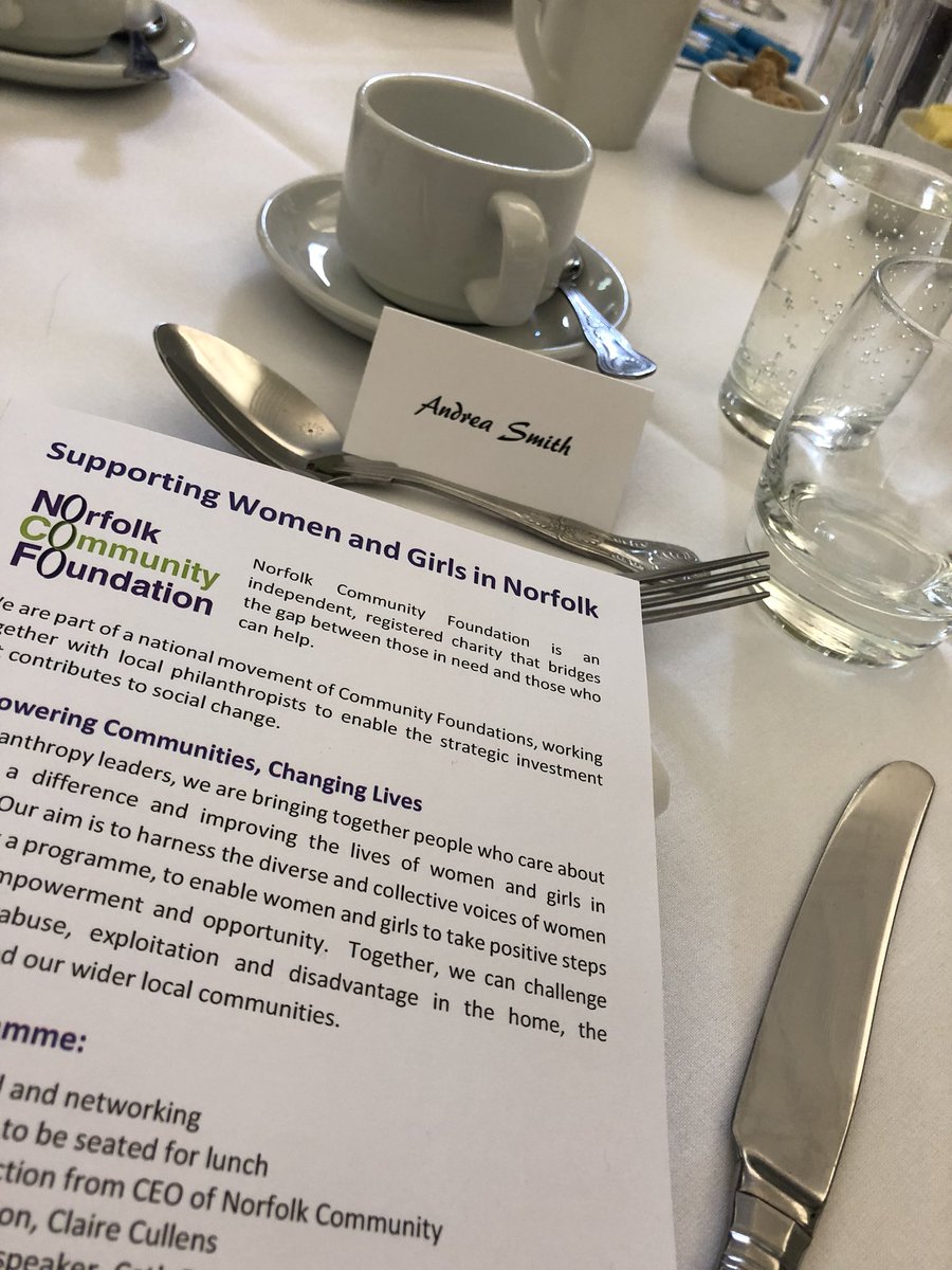 AndreaCSmith_'s tweet photo. A inspiring luncheon today with @Caroline_Eaton_ at the @NorfolkCF launch to inspire and improve the lives of women and girls in #Norfolk #NWGF https://t.co/gWmDT3j7Zd