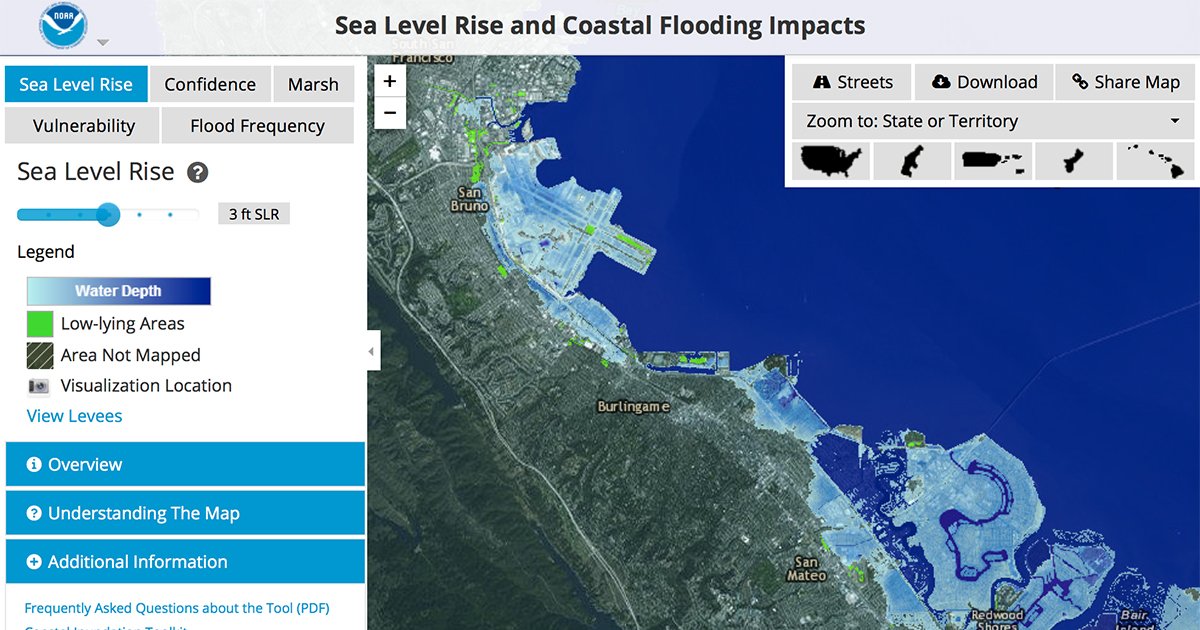 Sea Level Rise Data Noaa