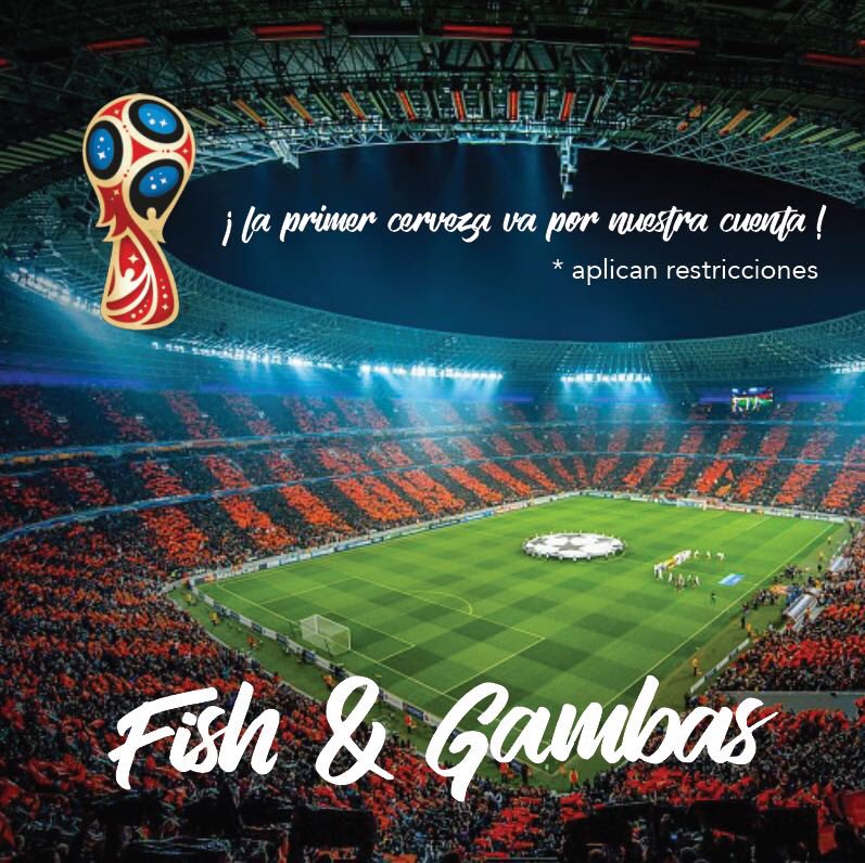 FishAndGambas's tweet photo. Disfruta el #mundial2018 con nosotros.  #viernes 
La primera cerveza va por nuestra cuenta. 
*Promocion válida Durante el partido y con tu consumo. 😉
@FishAndGambas 
Riquísimos platillos de #mariscos estilo #Sinaloa 
PlazaComercialBios 47 Sur 2502 Local 7 https://t.co/Nr6XrHREsK