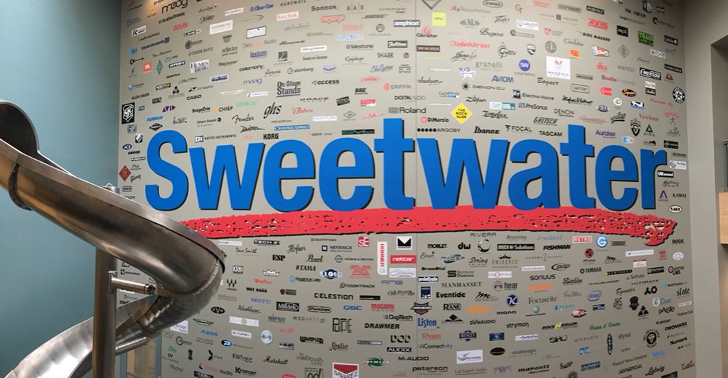 MediaTechBobby's tweet image. Can you find the #GTechnology “G”? Time to ride the slide at @SweetwaterSound #GearFest