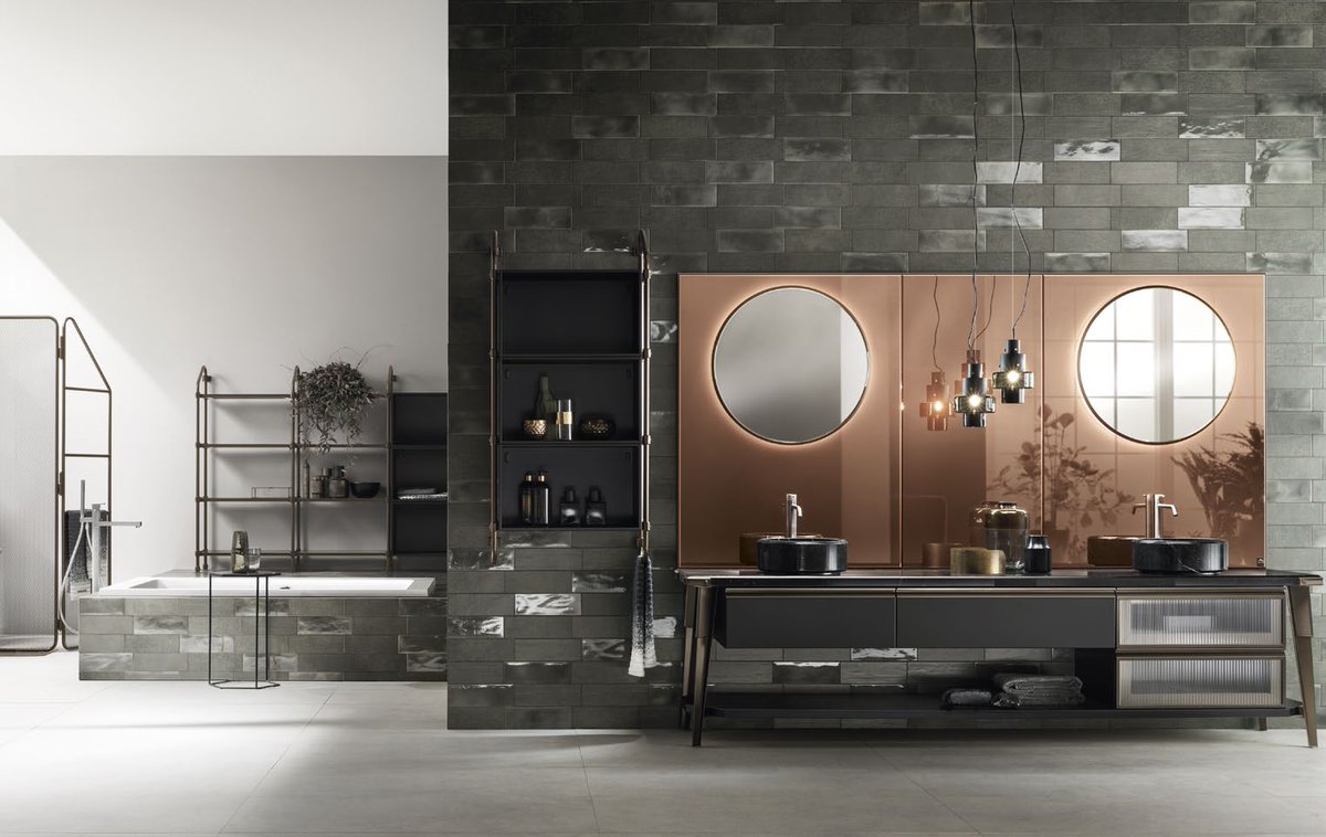 ScavoliniLondon's tweet image. Warm hues, dark colours, matt materials alongside large mirrored surfaces and metallic volumes - the Diesel Open Workshop Bathroom manages to harmoniously mix all of these very different stimuli.

See more multiliving.co.uk/lp/collections…

#scavolini #bathrooms #dieseldesign