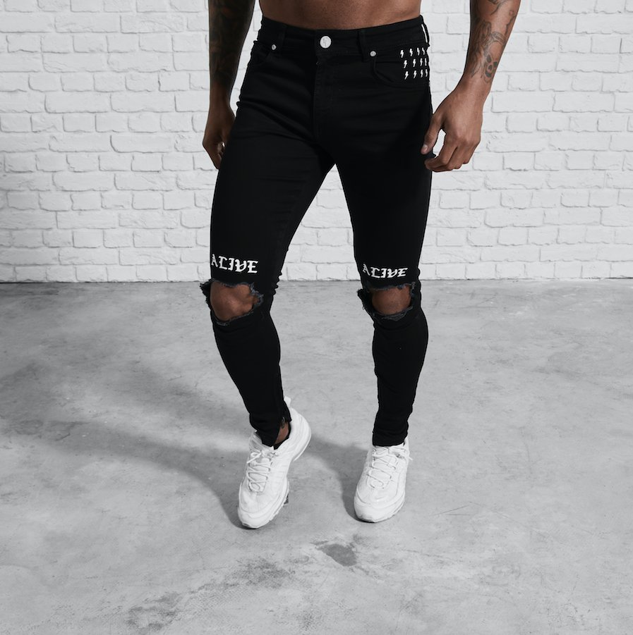 ALIVE Blownout Zip Jeans 

alivedenim.com