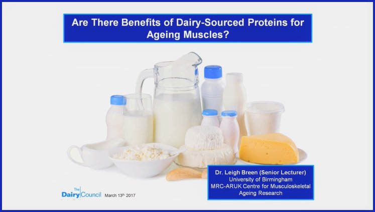 ‘Are There Benefits of Dairy-Sourced Proteins for Ageing Muscles?’ – Register as a HCP at milk.co.uk to view our video library of expert speaker presentations.