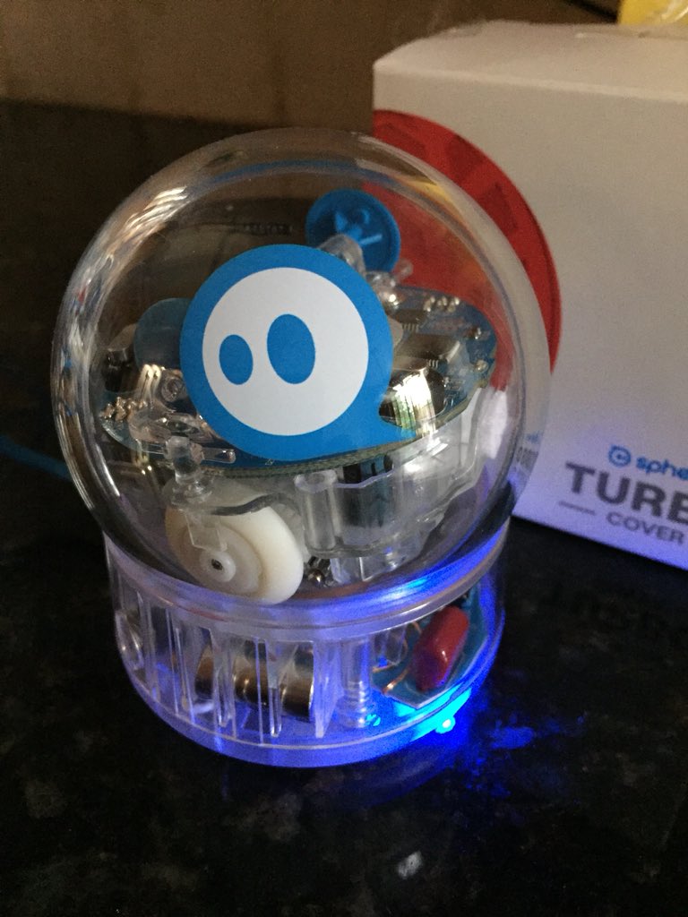 heyteacha's tweet image. So excited to charge up my first Sphero!  #programmingclass #robotics