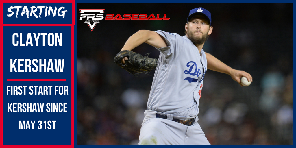 FRS_Baseball's tweet photo. Clayton Kershaw will be taking the mound tomorrow for the #Dodgers. https://t.co/qb7txLRX9a