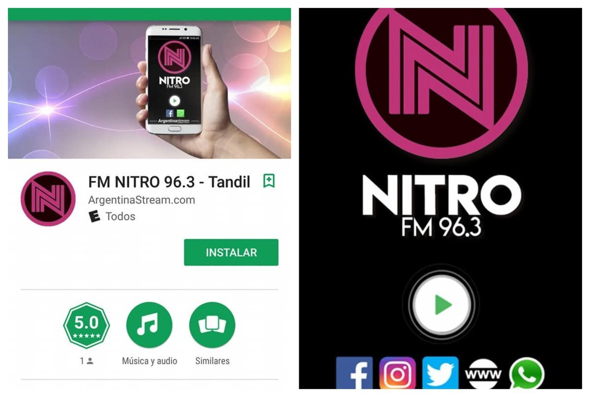 TandilNitro's tweet photo. ¿Sabías que la #Nitro tiene su app para #Android?

Bajala desde el play store para poder escuchar la radio en vivo desde cualquier lugar del mundo y conectarte más fácil con nuestras redes sociales.

Descargala en este link 👉 https://t.co/cq8e5aX0zY 

#RadioActiva https://t.co/MSWq1i9tQA