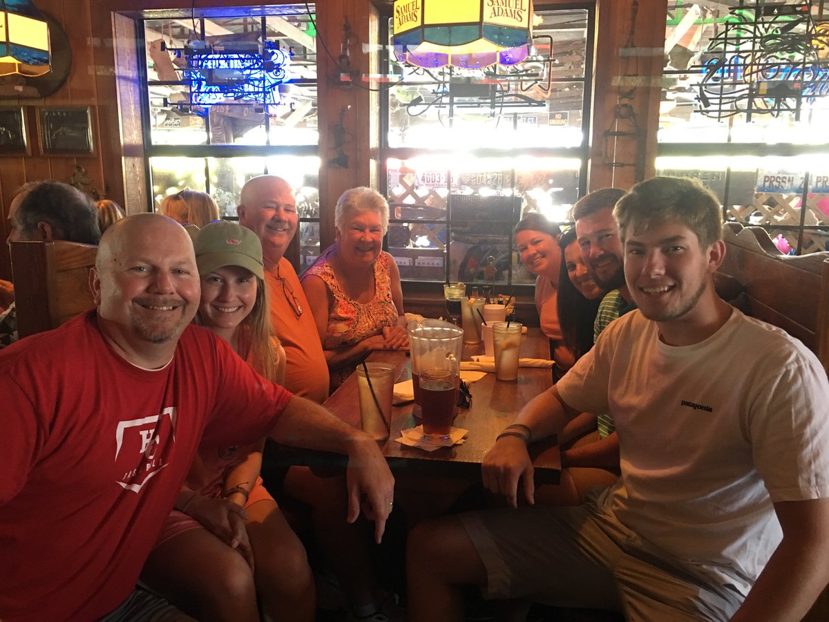 HCIndiansBSBL's tweet photo. Some of Holy Cross Finest. Ryan’s and the Minshall’s at Peg Leg Pete’s, Pensacola, Fla. https://t.co/HeR4sFGK92