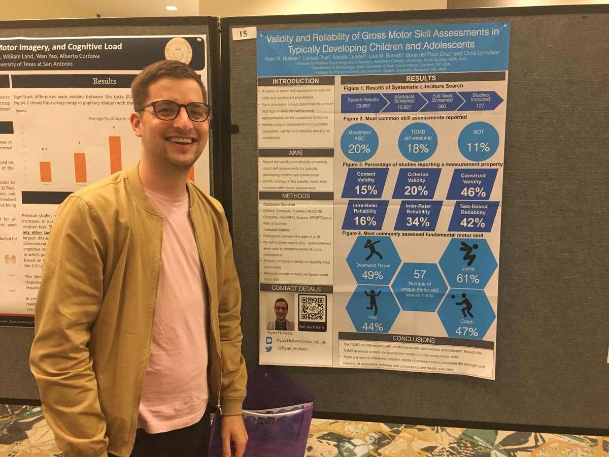 ryansacko's tweet image. “Validity and Reliability of Gross Motor Skill Assessments In Typically Developing Children and Adolescents” great work @Ryan_Hulteen I’m expecting at least two papers out of this 😉 This work is vital to our field so that we understand the tools we use for measurement