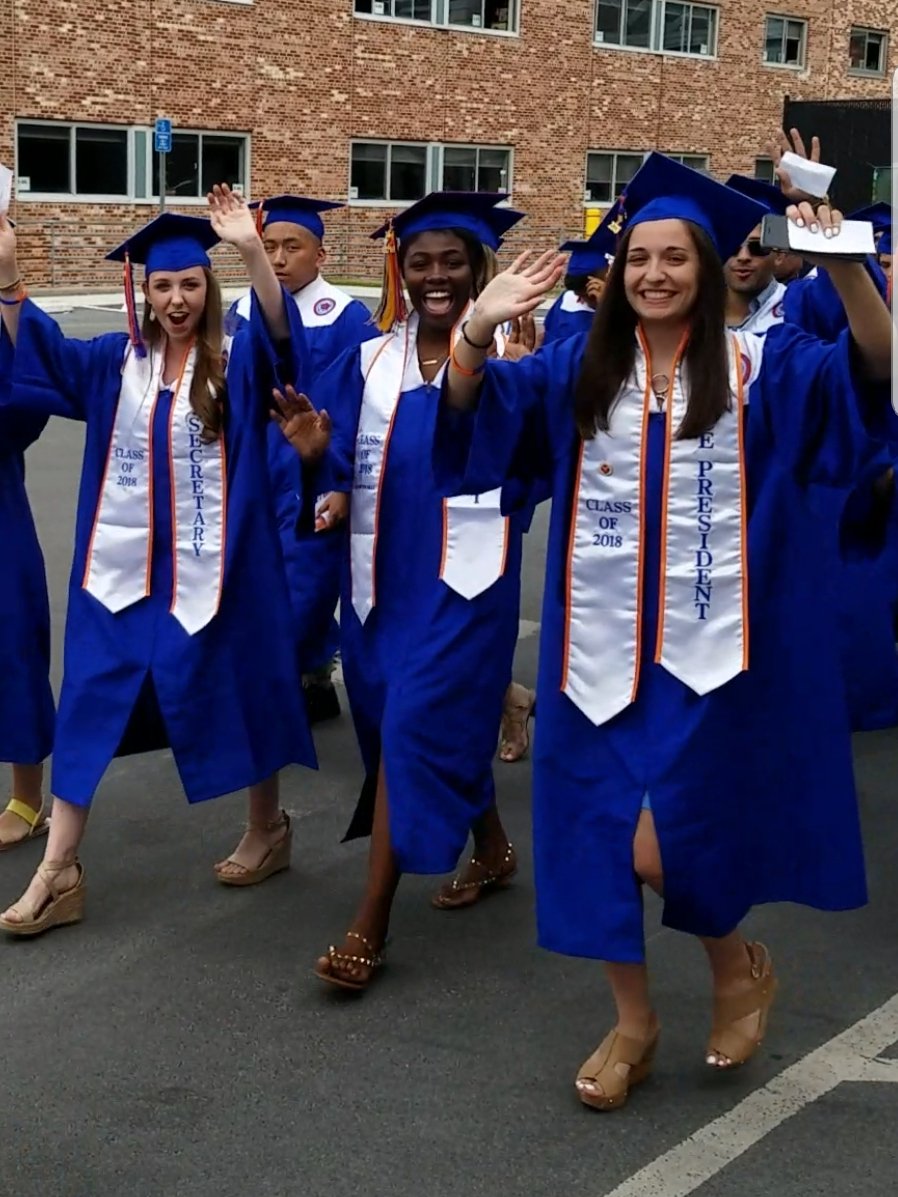NateWilda's tweet photo. @DHSClassof2018_ is rollin in deep for graduation, almost 700 strong... go change the world!! #Godsplan #HatterPride #classof2018 🔷️🔶️ https://t.co/6t2lqUpLmH
