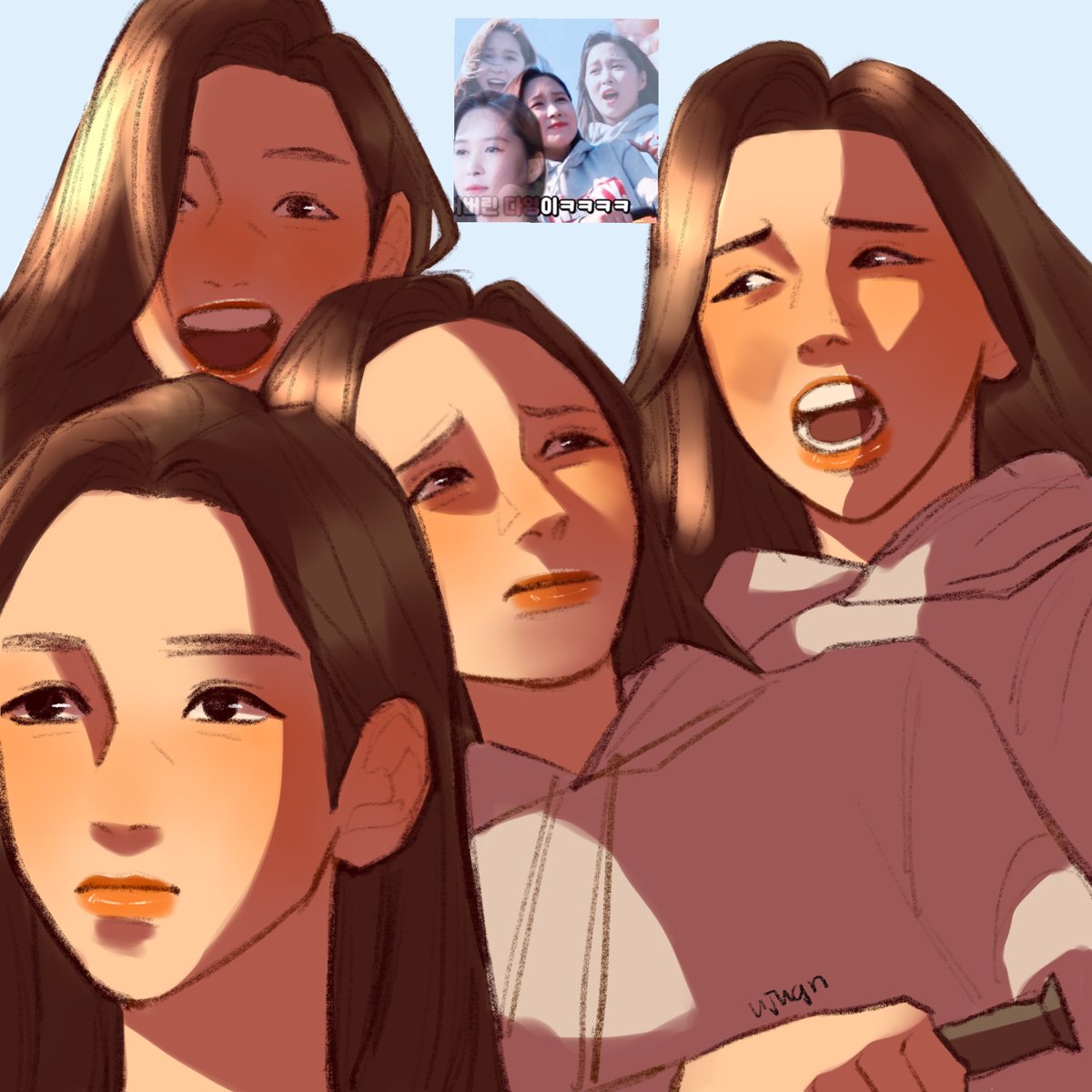 ujugn's tweet image. i have spent too much time today redrawing wjsn memes #WJSN