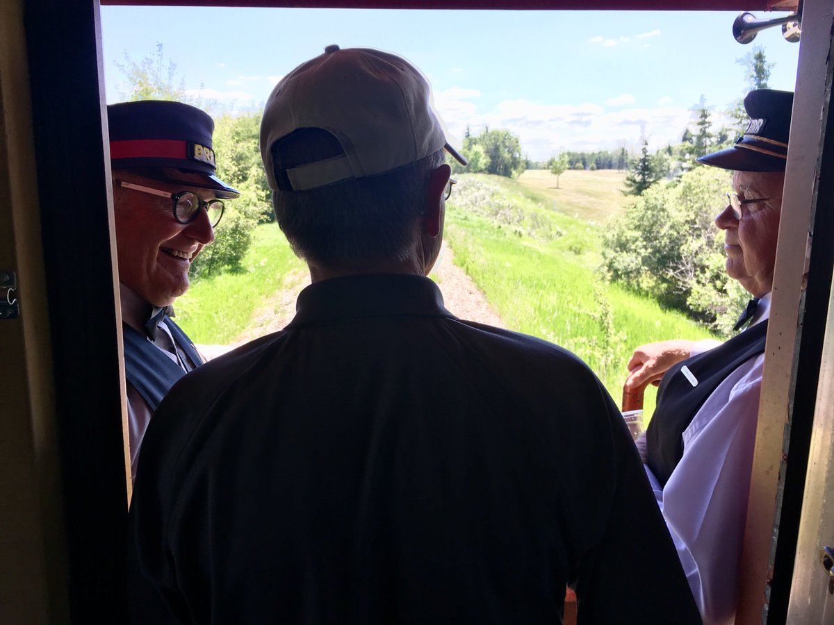 AdrienneLambCBC's tweet image. In the Monopoly game that is life these Alberta grain farmers never banked on owning a railway. Now they're running a tourist attraction where you can hop aboard. We're sharing the tale of the Battle River Railway on Saturday at 10 a.m. on @CBCEdmonton TV.