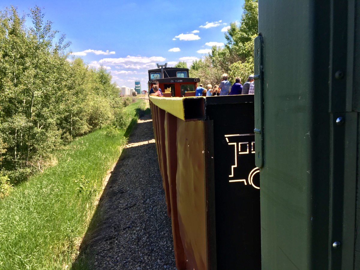 AdrienneLambCBC's tweet image. In the Monopoly game that is life these Alberta grain farmers never banked on owning a railway. Now they're running a tourist attraction where you can hop aboard. We're sharing the tale of the Battle River Railway on Saturday at 10 a.m. on @CBCEdmonton TV.