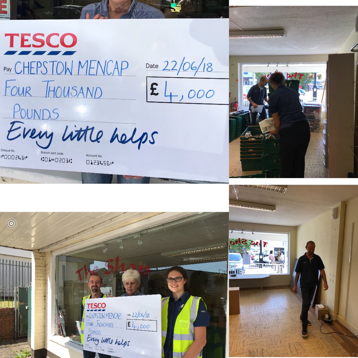 rob_bayley's tweet photo. Thank you to my team who have been helping to clear Chepstow Mencap shop, ready for it’s refurb.  £4,000 was raised from Tesco bags of Help!!  #localcommunity  @JCruickshank00 @sarsand70 @sonya_waters @elainelewis695 @stuartsmith84 https://t.co/GLYY1xC3pb
