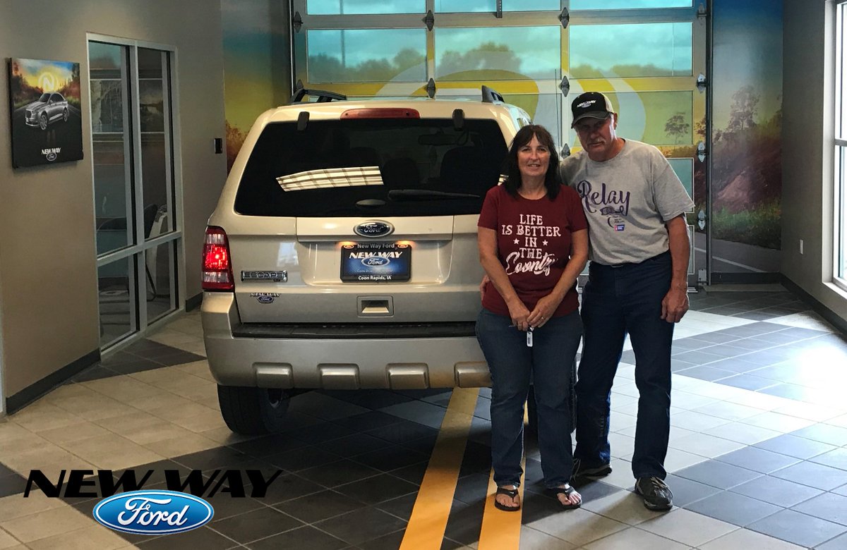 Congratulations Steve and Becky Zinke from Corning, #Iowa on the purchase of your 2011 Ford Escape. New Way Ford and salesman David Rehm appreciate your business.

NewWayFord.com