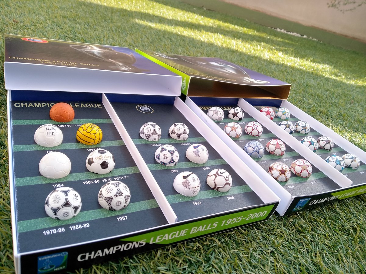 SubbuteoN's tweet image. Definitive collection!
Tutti i palloni della Champions League dal 1955 ad oggi