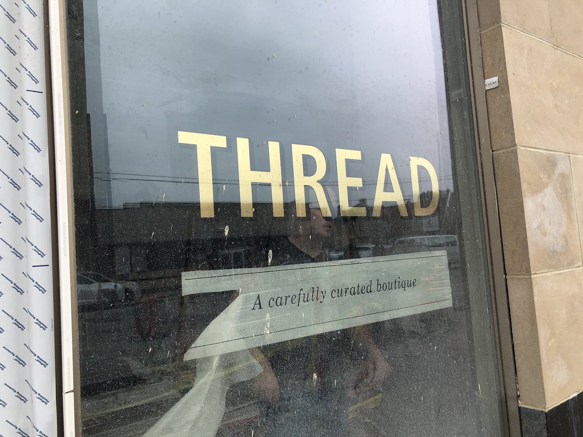 queenbeepaper's tweet image. My window designs for @THREADonline Short North went up earlier today! Clean window pics to come later! #goforthegold #threadcbus #threadstyle