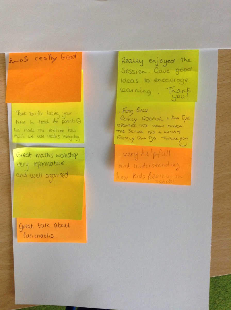 AinthorpeFS's tweet image. Here is some feedback from parents who attended our early years maths workshop yesterday! #makemathsfun