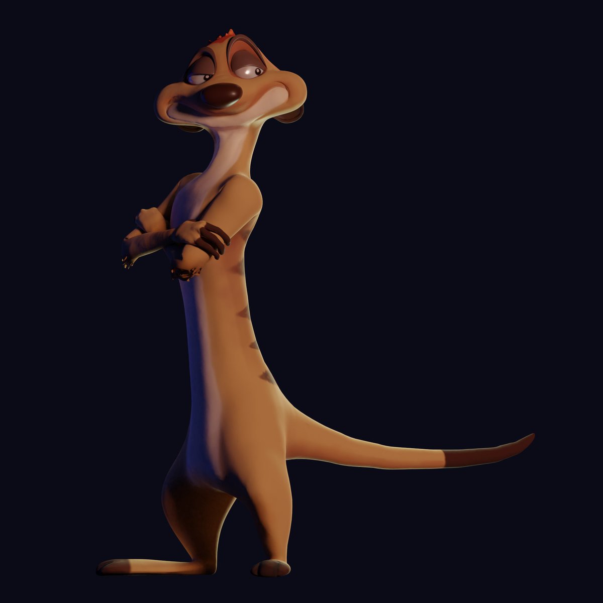Art21994's tweet photo. Timon from Lion King #3d #timon #lionking #hakunamatata #3DModeling #3dsculpting #Blender3d https://t.co/cSBBkSqzUP