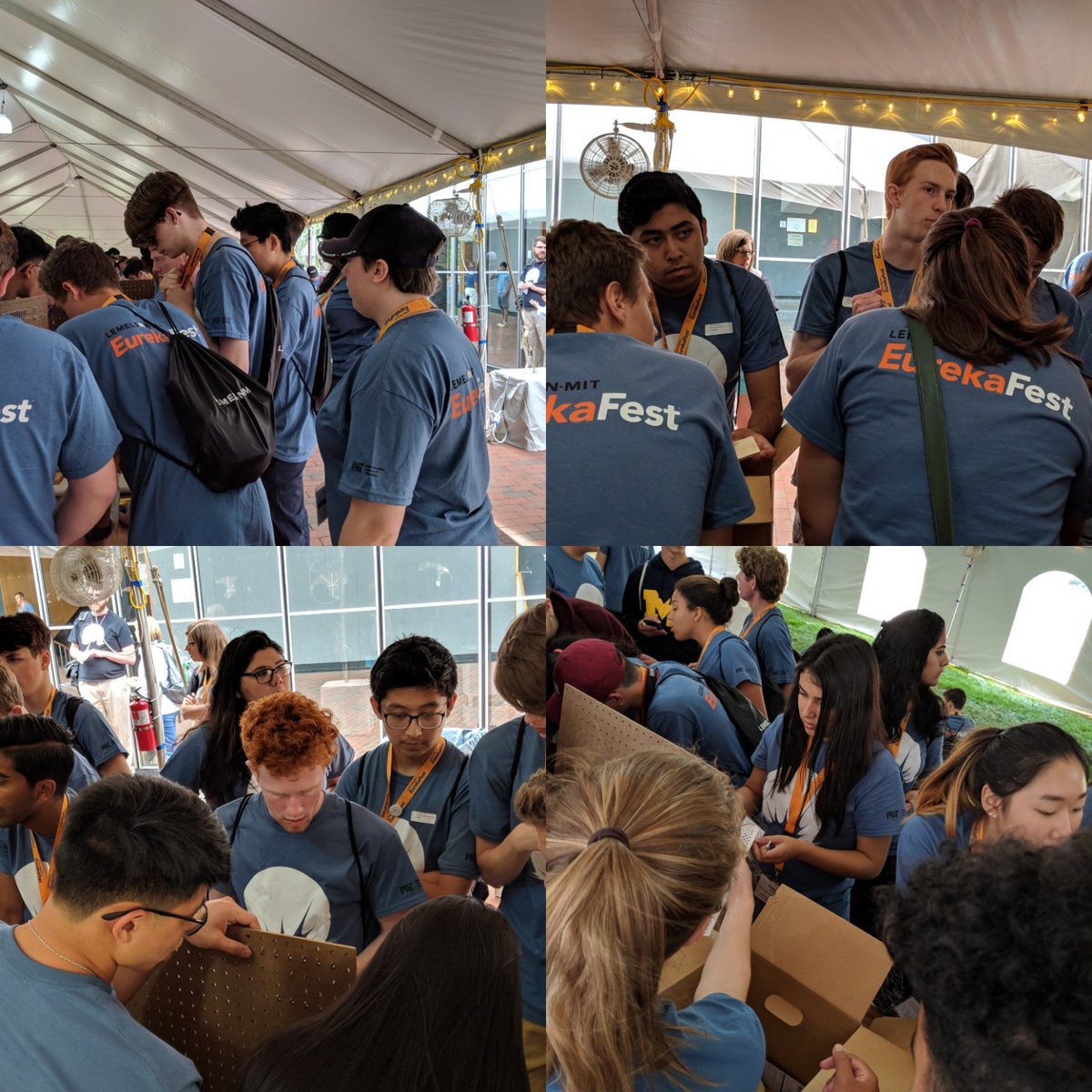 LizRussell_edu's tweet photo. HUGE design challenge @LemelsonMIT #EurekaFest 156 students, 15 teams, 3 hours, 1 Rube Goldberg bubble machine!! @SVVSD @ICSVVSD @ErieHighSchool @SkylineFalcons @ICInvenTeam2018 https://t.co/owLUZiI32v
