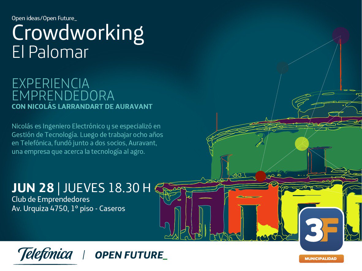 OpenFutureArg's tweet photo. "Experiencias Emprendedoras" es un ciclo de charlas con emprendedores consagrados para compartir experiencias, aprendizajes y conocimientos con emprendedores locales. #28Jun @Crowd_TOF_Arg @Municipalidad3F @unlarrio https://t.co/wlnuL6PFxW https://t.co/nGbQ6QZl4e
