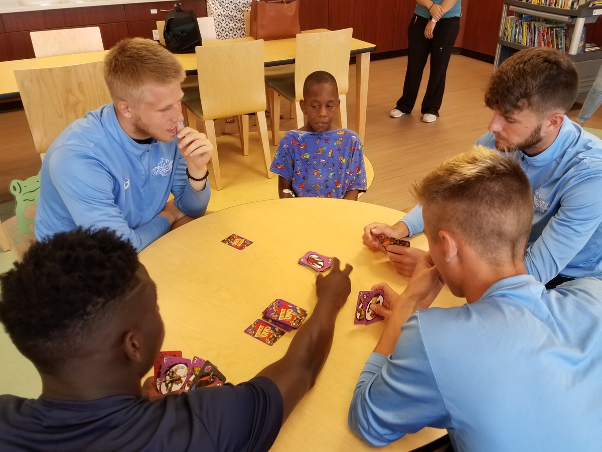 UMHealthSparrow's tweet photo. Thank you to the members of @LansingUnited, mid-Michigan's own National Premier Soccer League team, who recently visited Patients at the Sparrow Children’s Center, brightening their days and talking soccer. https://t.co/BteLxN9snE https://t.co/RR5eDtBqcq