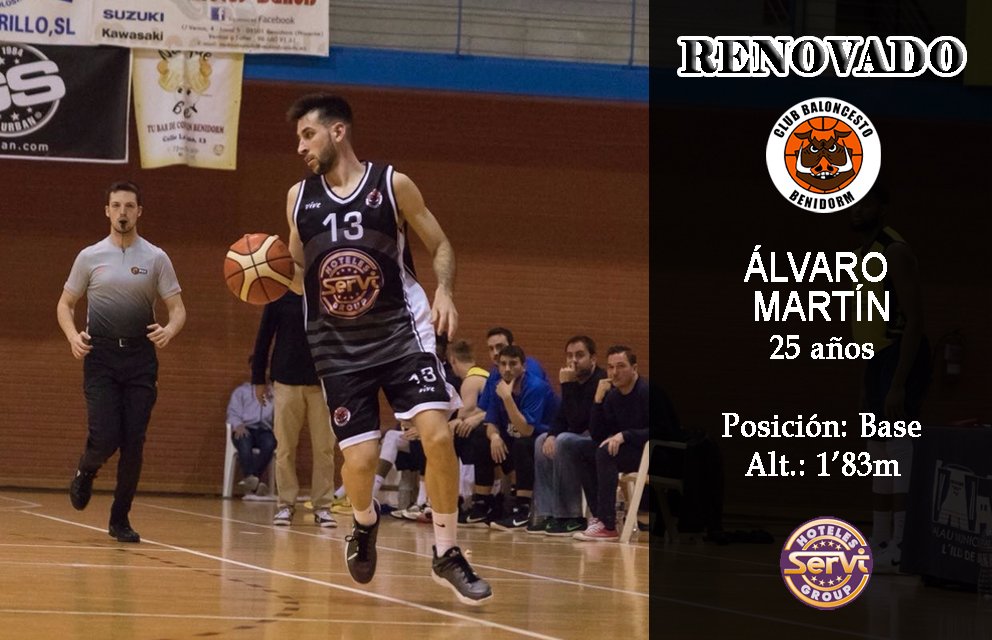 cbbenidorm's tweet photo. El base @AlvaritoMartin8 renueva con el @Servigroup Benidorm

El @cbbenidorm y Martín llegaron a un acuerdo por el que el base madrileño continuará en la disciplina benidormense durante la temporada 2018/19.

https://t.co/NtvfOkVMyh

@CompeticionFEB #Baloncesto #Benidorm https://t.co/ibi1HGAPqC