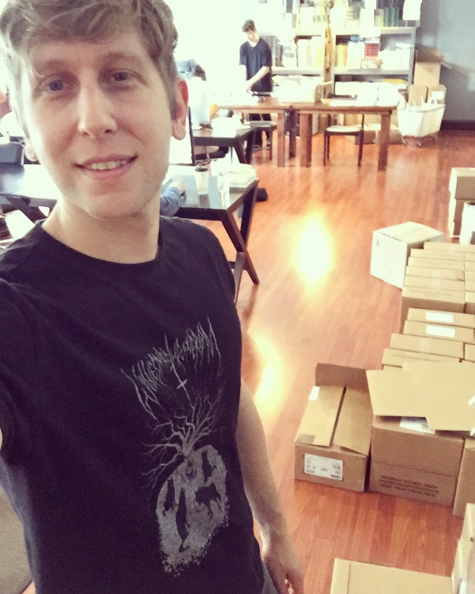 chriszeischegg's tweet photo. just stopped by the @rarebirdlit offices to sign some copies of #BodyToJob — (sorry for the blurry photo. it’s embarrassing taking selfies in front of people) — also, the book is available, basically, anywhere you want to order it from https://t.co/6HAzwmVta3
