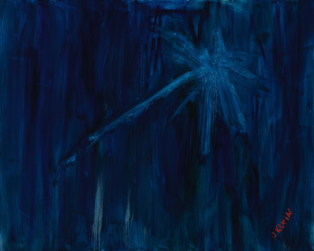 "Some titles - like "Deep Blue" - are derived from dreams. Before this one had a title, I had a dream where that name stuck with me."  Said Jim Klein! 
"Deep Blue" by Jim Klein, 48x32, Acrylic on Canvas, Available at the gallery or online. 
  #jkleingallery  #itsthathot