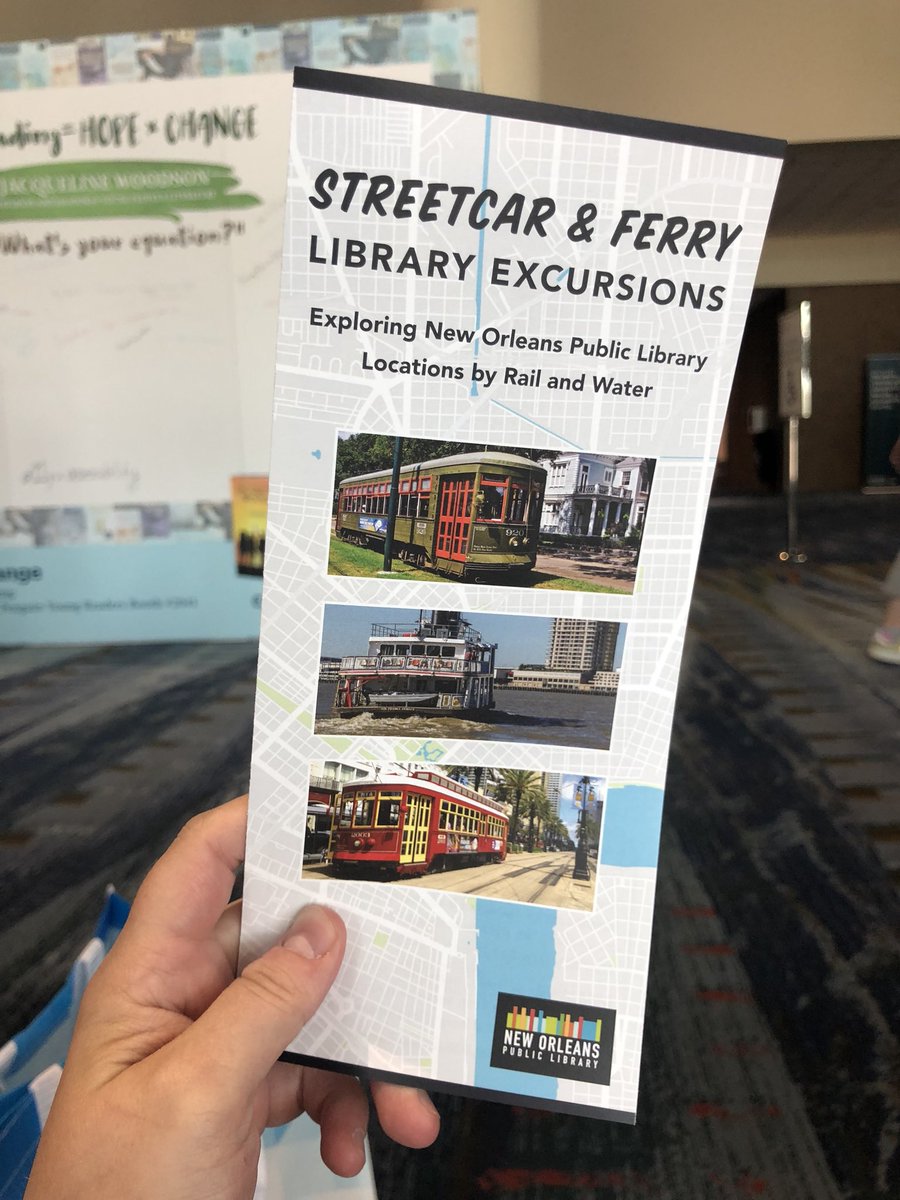 If you want to check out our local libraries while at #alaac18, we’ve included streetcar and ferry brochures in every registration bag. We’ve also included a flyer to our Hidden Figures program at the Main Library on Sunday at 2pm.