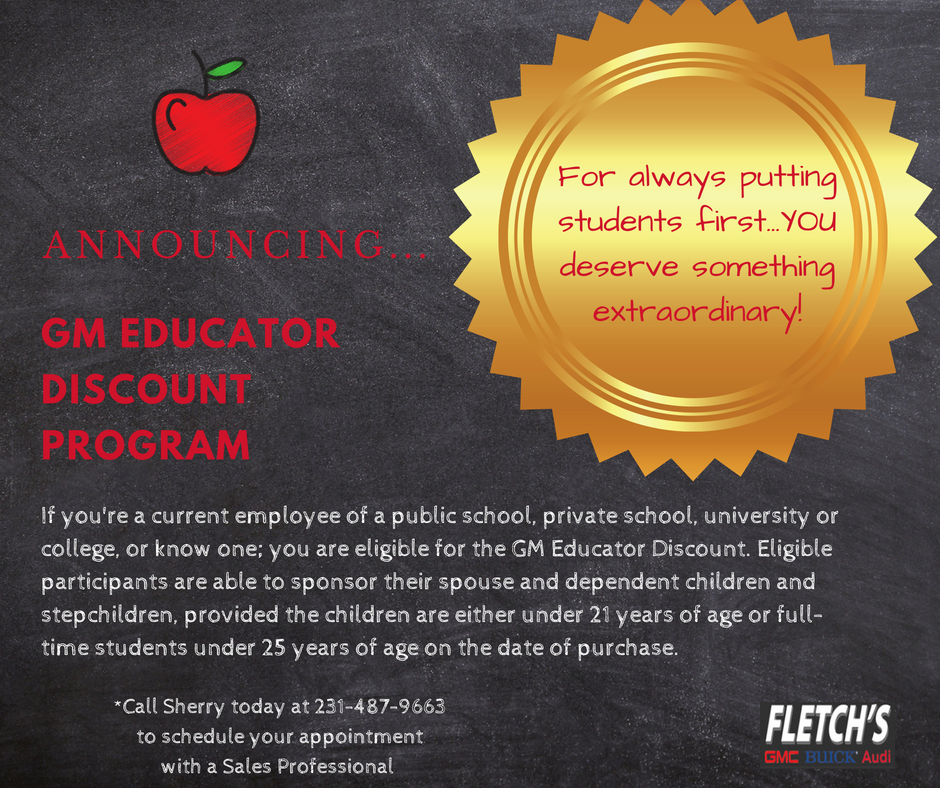 FletchsAuto's tweet photo. If you're an educator you need to take advantage of this program!  #cardiscounts #fletchs https://t.co/IPX5KR47im