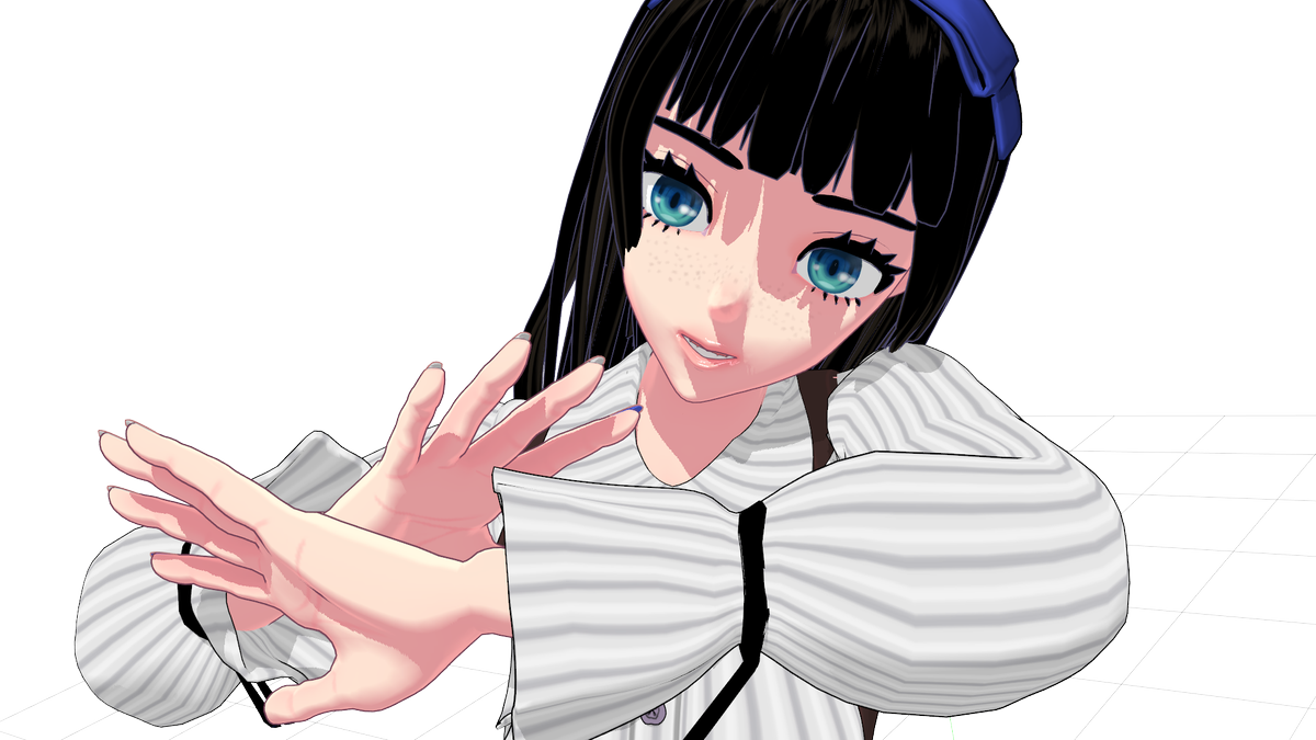 とりあえず前髪と横髪とリボンのウェイトと剛体とジョイント終わり 明日は後ろ髪 エビ Ebiのイラスト