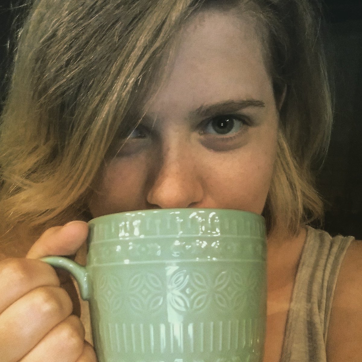 Got myself a new mug! #bigmugs #turquoise #nomakeup #instafilter #hashtag