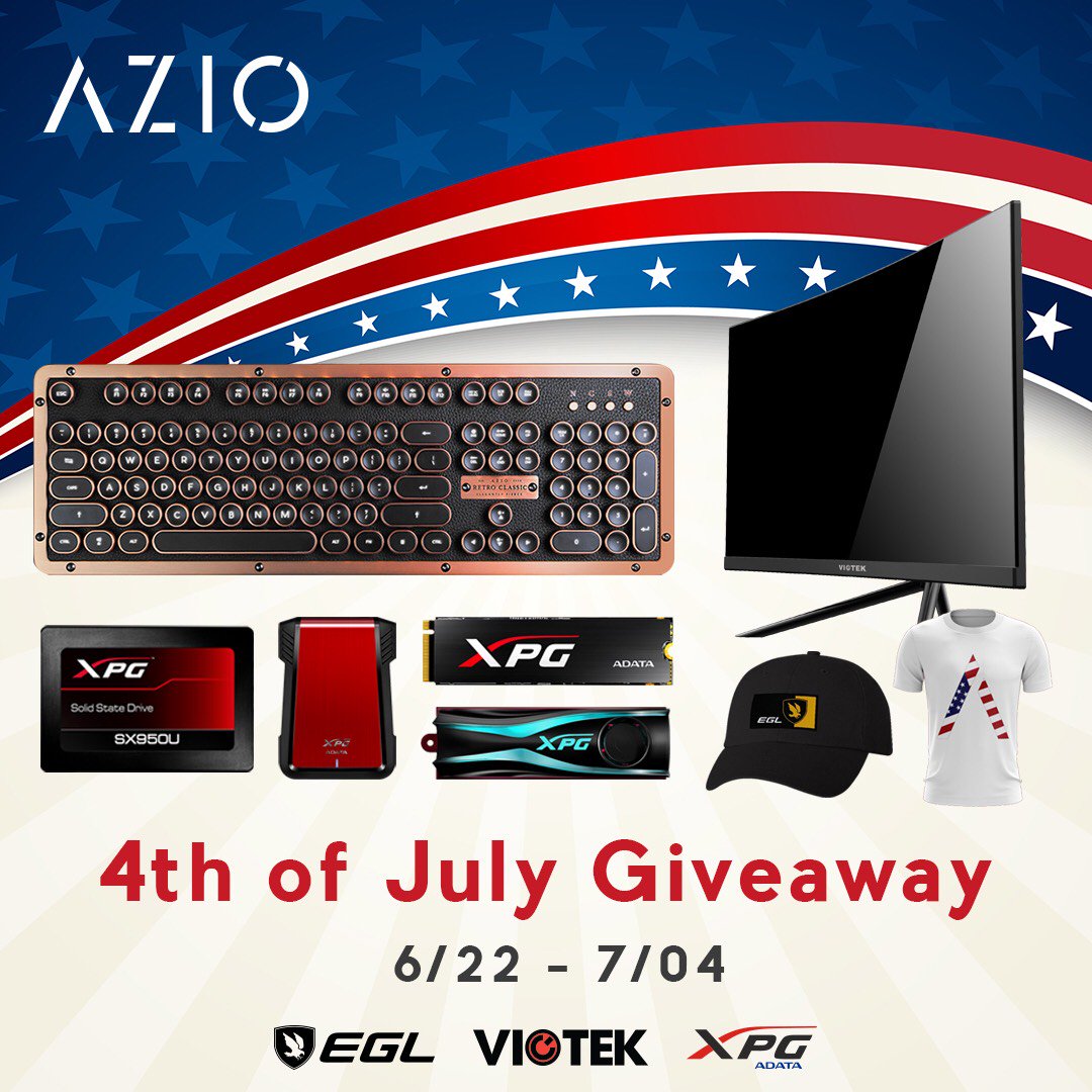 ANEWesports's tweet image. We are going all out this 4th of July, with an Independence giveaway sponsored by the aziofam, 🎇🎆🇺🇸

How to Enter
Like &amp;amp; Retweet ✅
Tag a Friend ✅
Go Here: goo.gl/MY7Yz7