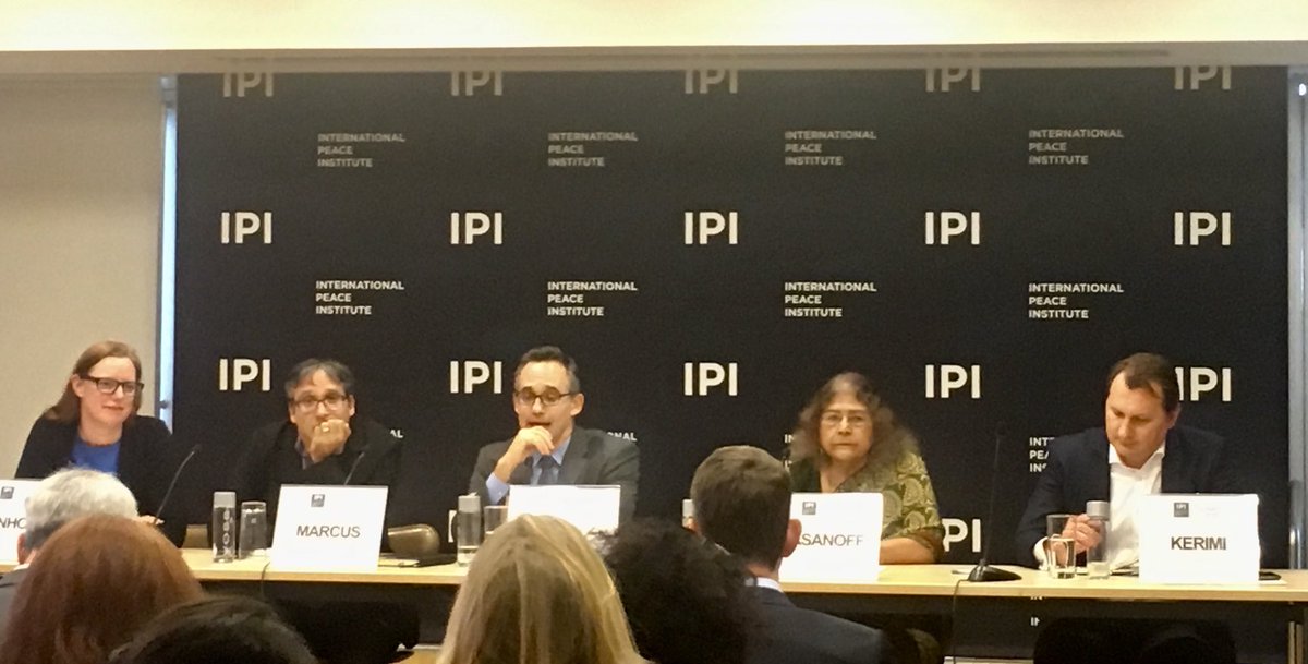 UNUCPR's tweet photo. #GoverningAI - The last panel of the day but certainly not least, considering responsible governance of #artificialintelligence: @Alupel from @IPInst, Prof Jasanoff of @Kennedy_School, @GaryMarcus of @NYUniversity, Danil Kerimi of @WEF and Ursula Wynhoven of @ITU to #UN. https://t.co/7jQPBDcGh1