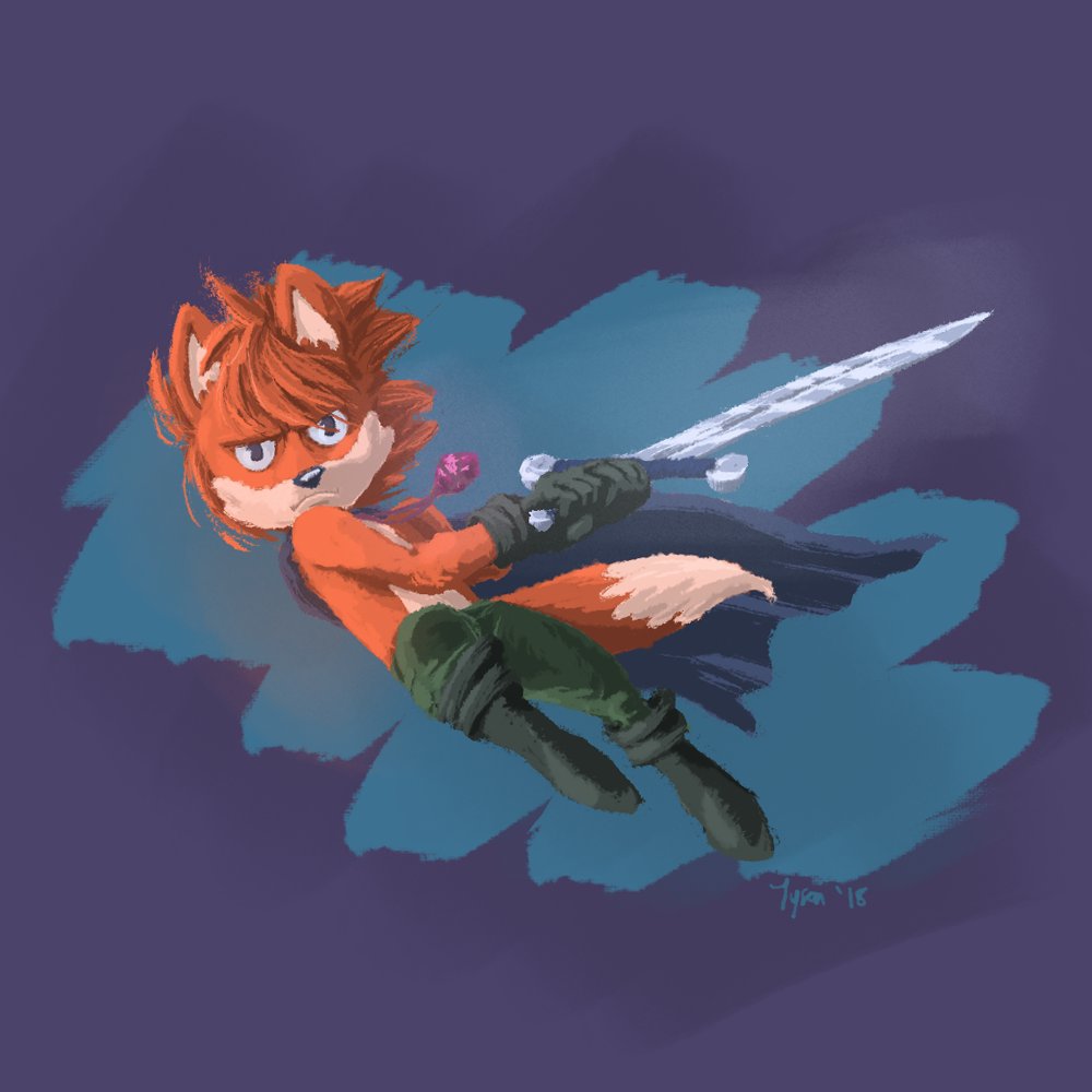 tysonpease's tweet image. Inspired by the character poses from the newly announced Smash Bros game. Still trying to figure out how to paint digitally…
#itsgettingbetter #illustration #digitalpainting #fox #foxknight #characterdesign