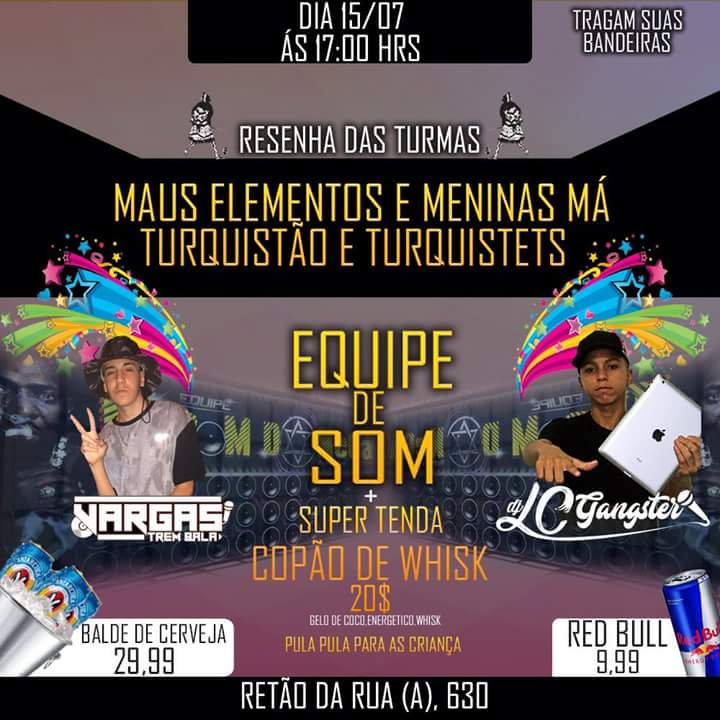 Ju7_Nascimento's tweet photo. ANOTA AÍ 🖎
DIA 15/07 ESTAREMOS PREPARANDO UMA GRANDE RESENHA, TRAGA SUA BANDEIRA E VENHA CURTI CONOSCO! 😎🎭
🌏 RUA A, N° 630 - HONÓRIO
🕜 17:00
BEBIDAS A VENDA NO LOCAL 🍻
#MAUSELEMENTOS
#MENINASMAS
#TURQUISTAO
#TURQUISTETS
☡ PROIBIDO FICAR PARADO ☡
@MeninasMas19 https://t.co/IQaDAL7Ag3