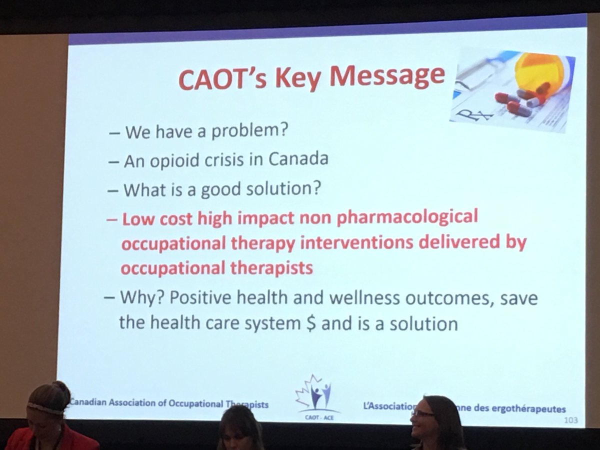 Alpmama's tweet image. #CAOT2018 The CAOT slogan for opioid intervention