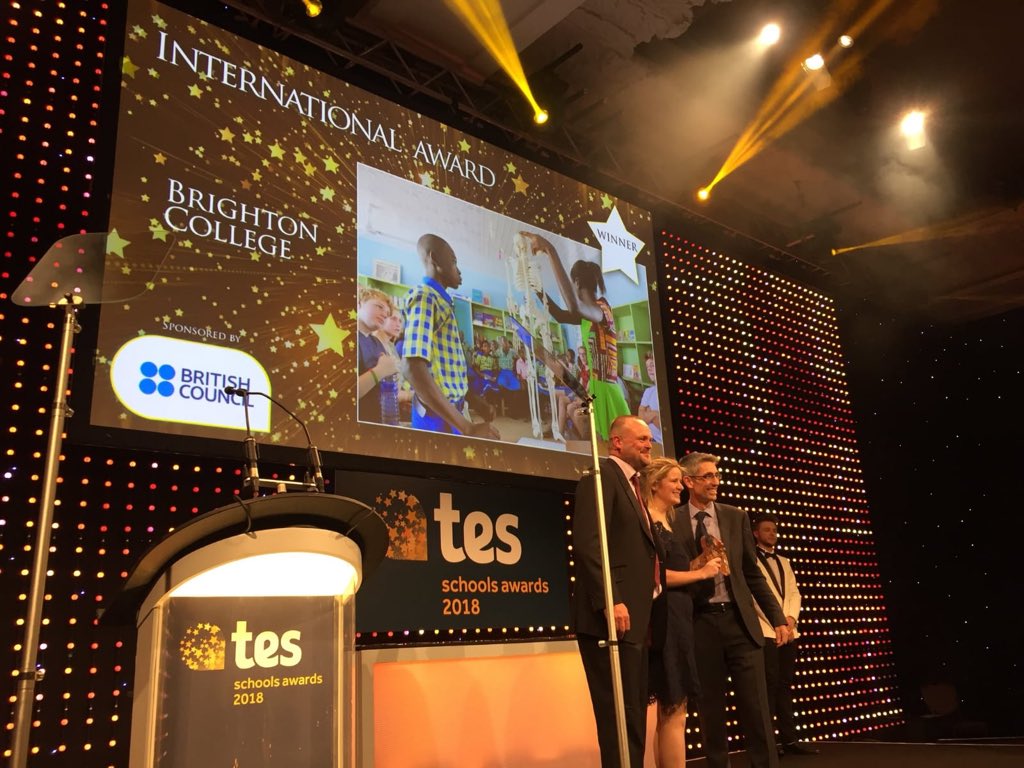 Congratulations to <a href="/BrightonCollege/">Brighton College</a> for winning the British Council International Award #TesAwards10. Brilliant work!