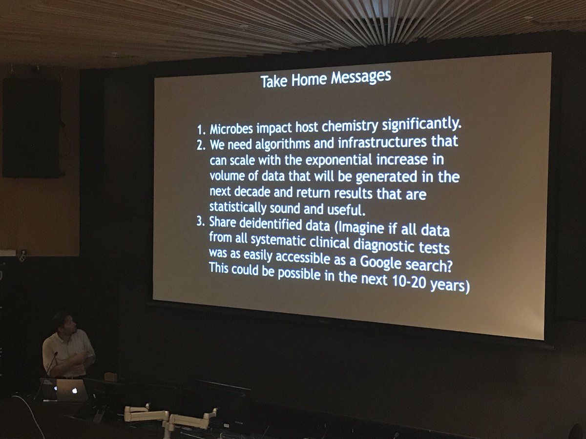 Great talk by <a href="/Pdorrestein1/">Pieter Dorrestein</a> at microbiota meeting @UiO_LifeSci. The take home messages are clear.