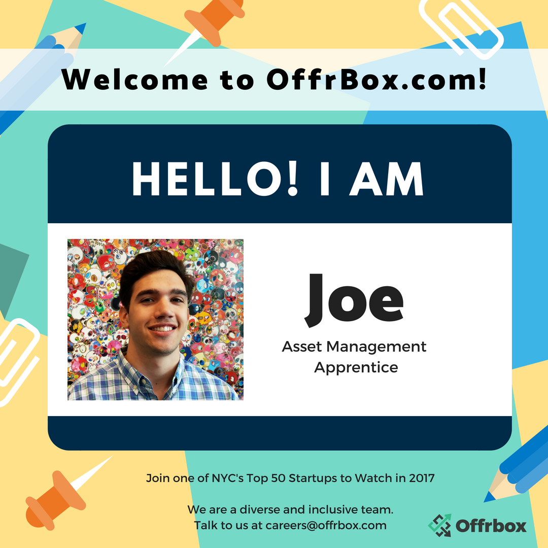 OffrBox's tweet photo. Welcome Joe to the #OffrBox team! Joe is currently a senior at Baruch College, studying finance. He is looking forward to helping OffrBox with analyzing business data and providing service to real estate sellers. #startuplife #realestatelife #startupcareers https://t.co/owqqch2bxu