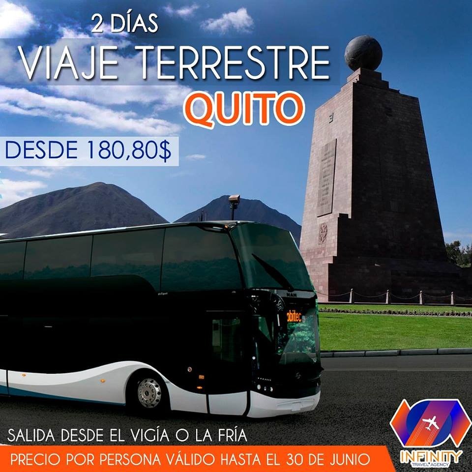 InfinityTraveel's tweet photo. Viaja a QUITO desde 180,80$ 🚌 Con la comodidad de @travelagencyinfinit 

#Serfeliz #ViajarEsVivir #AgenciaDeViajes #Vacaciones #Paquetes #Turismo #FullDay #InfinityTravel #Playa #ViveLaAventura #Travel #TravelPick #TravelWorld #Destinos #Táchira #SanCristobal  #Rusia2018 https://t.co/18z65DMmc2