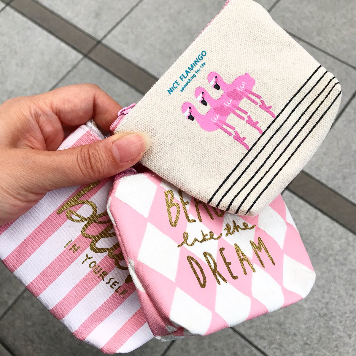 ট ইট র Riopozo 小さいポーチ入荷しました٩ ۶ Riopozo ポーチ フラミンゴ 雑貨