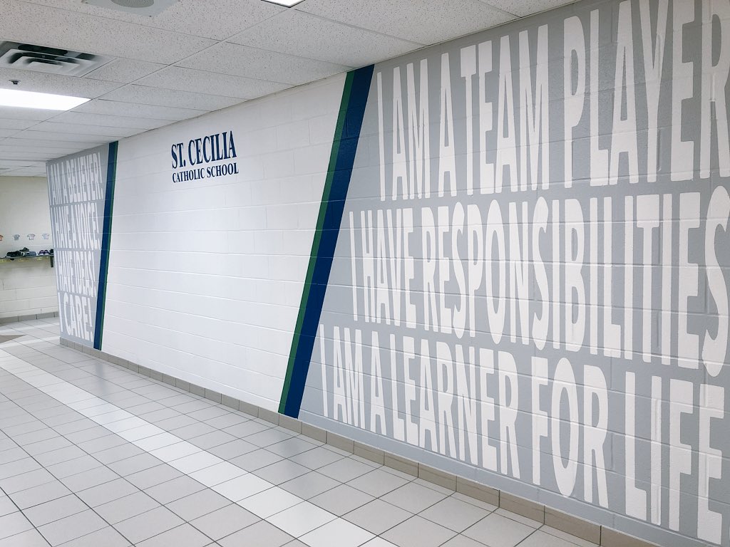 illusionimages's tweet photo. Congrats to all that are graduating this year! #graduationexpectation wall @StCeciliaDPCDSB #vertues #schoolspirit #schoolpride https://t.co/dfqYK0xg8W